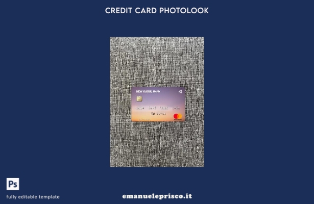 modello frontale photolook mastercard della nuova Kabul Bank in stile verificato